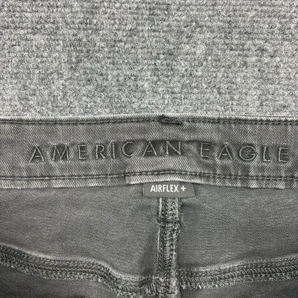 American Eagle Athletic Skinny Jeans‎ Mens 34x32 Black Distressed Ripped Denim